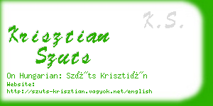 krisztian szuts business card